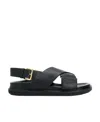 Marni Woman Sandals Black Size 6 Soft Leather In Black