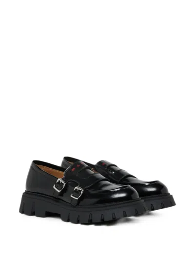 Marni Kids' Buckled Chunky Loafers In Black