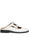 Marni Buckled Mules In White