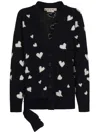 Marni Cardigan In Lana Bunch Of Hearts In Black