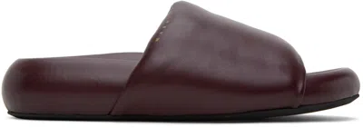 Marni Burgundy Pouf Sandals In 00r92 Wine