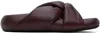 Marni Burgundy Tie Sandals In 00r92 Wine