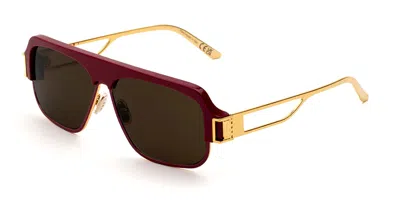 Marni Burullus Burgundy Gold I2u Men's Sunglasses Burgundy Size 61