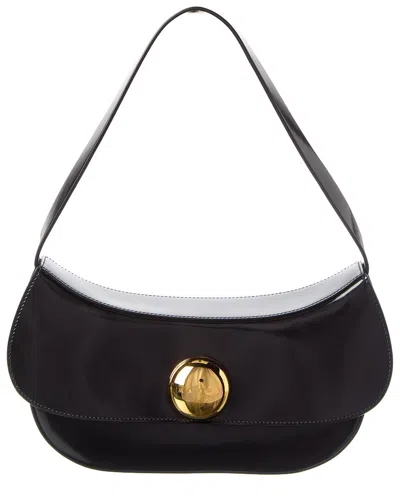 Marni Butterfly Medium Leather Shoulder Bag In Black