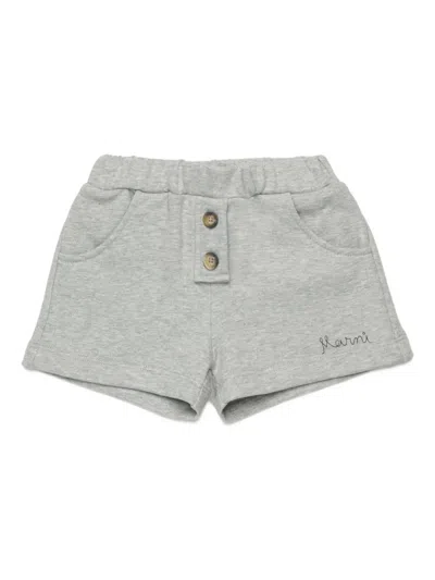 Marni Babies' Button-detail Shorts In Gray