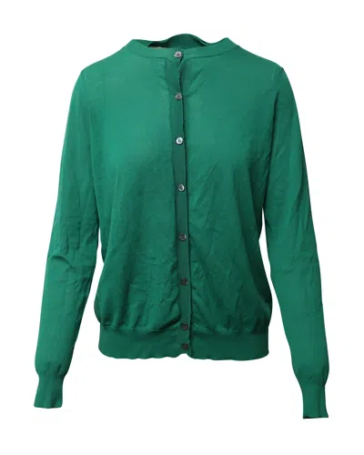 Marni Button-down Cardigan In Green Cotton