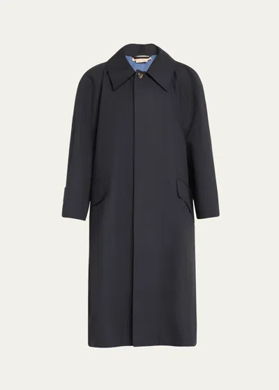 Marni Button Down Cropped Poplin Shirt In Midnight/b