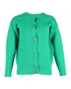 Marni Button-front Cardigan In Green Viscose In Green