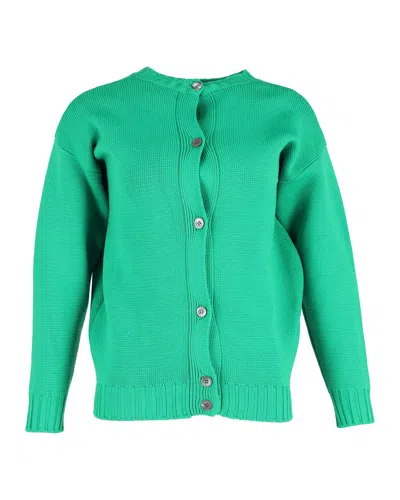 Marni Button-front Cardigan In Green Viscose