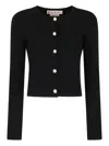 Marni Button-front Long-sleeve Cardigan In Black
