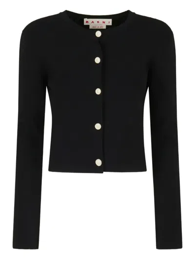 Marni Button-front Long-sleeve Cardigan