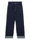 Marni Button Jeans In Blue