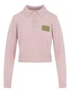 Marni Collared Top With Ribbed Cuffs And Hem In Pink