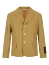 Marni Button Logo Blazer In Gold