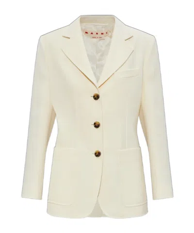 Marni Wool Blazer In Brown