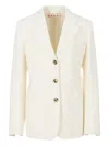 Marni Button Single-breasted Blazer In White