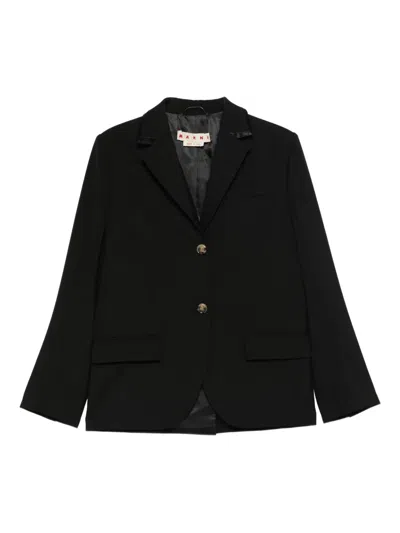 Marni Button-up Blazer In Black