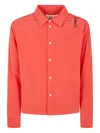 Marni Embroidered Detail Long Sleeves Shirt In Orange