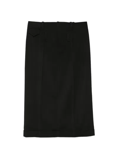 Marni Button-detail Pencil Midi Skirt In Black
