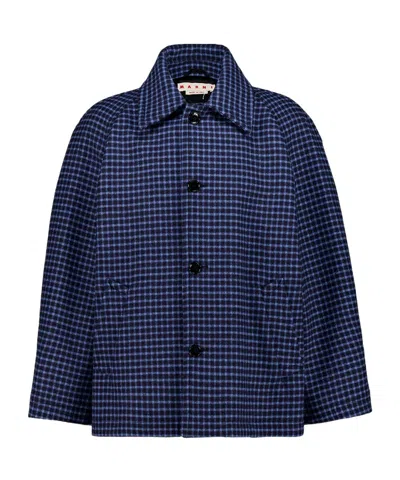 MARNI BUTTONED CHECKED JACKET
