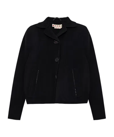 Marni Buttoned Jacket In Black