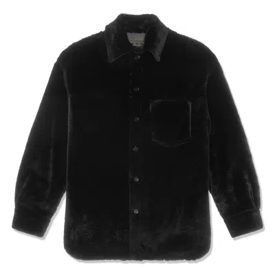 Marni Buttoned Long-sleeved Reversible Jacket In Ron99 Black