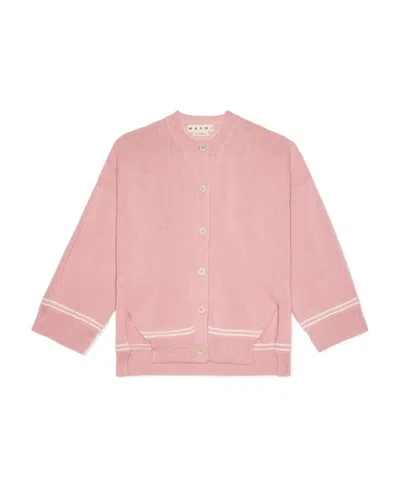 Marni Buttoned Oversized-fit Cardigan In Pink