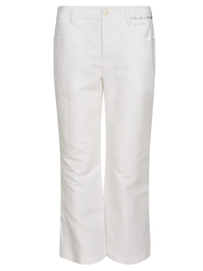 Marni Buttoned Straight Jeans In White