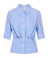 Marni Collared Buttoned Shirt In Blue