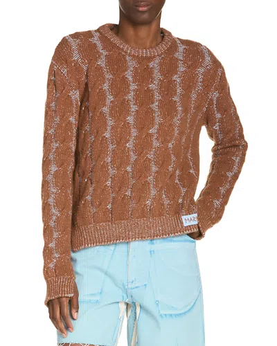 MARNI CABLE KNIT LONG SLEEVE SWEATER