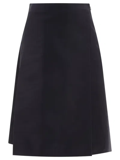 MARNI MARNI CADY MIDI SKIRT WITH MAXI PLEATS