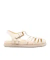 Marni Caged Leather Sandals In Nude