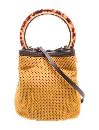 Pre-owned Marni Calf Hair Bucket Bag In Brown