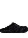 Marni Black Long-haired Calfskin Footbed Sabot