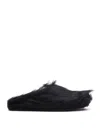 Marni Long-hair Calfskin Fussbett Sabot In Black