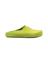 Marni Slip-on Calf Hair Slippers In Green