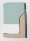 MARNI CALF LEATHER COLOR-BLOCK BI-FOLD WALLET