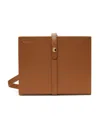 Marni Calf Leather Strapped Clutch Bag In Brown