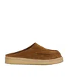 Marni Brown Suede Sabot Slip-on Loafers In Brown