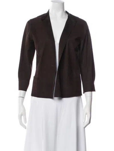 Pre-owned Marni Calfskin Blazer In Brown