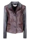Marni Calfskin Long Sleeve Jacket Pockets In Brown