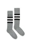 Marni Calzini In Misto Cotone Con Righe E Logo In Gray
