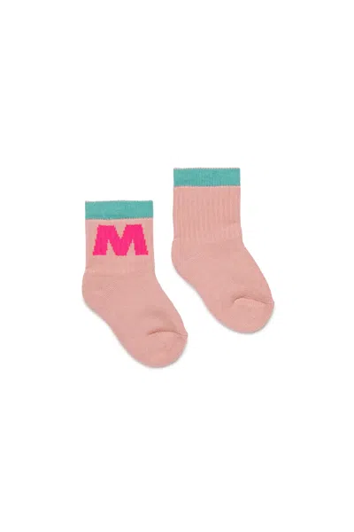 Marni Calzini In Spugna Con Maxi M In Pink