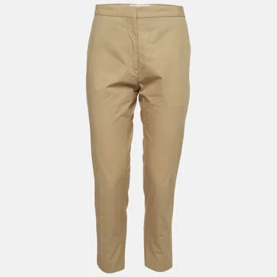 Pre-owned Marni Camel Brown Cotton Skinny Trousers M
