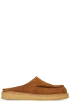 Marni Brown Suede Sabot Slip-on Loafers