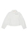Marni Camicia In Popeline Con Arricciature In White