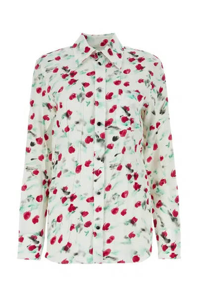 Marni Floral Print Viscose Shirt In Printed
