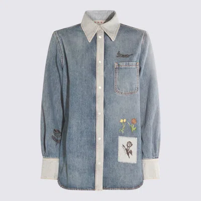 Marni Camicie Azure In Blue