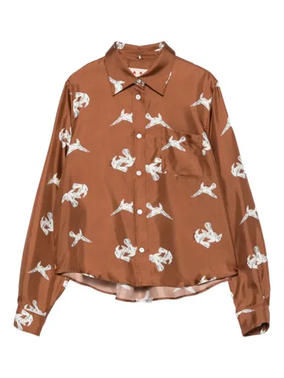 Marni Camisa In Brown