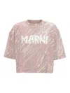 Marni Logo Print Cropped T-shirt